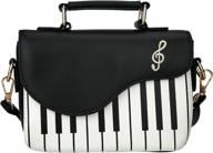 🎹 aqing piano music notes fashion girl pu leather shoulder bag with crossbody strap logo