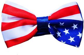 img 3 attached to 🐾 Handmade American Flag Bow Tie for Stylish Dogs and Cats – Complete with Collar!