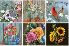 img 4 attached to Diamond Painting Kits Adults Flower12X12Inch