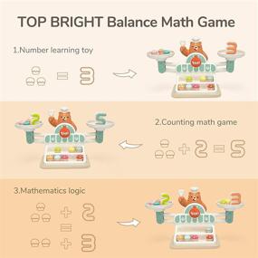 img 3 attached to 🧮 TOP BRIGHT Balance Math Game - Fun STEM Toy for 3 Year Old Girls and Boys, Counting & Balance Educational Toy for Kindergarten & Preschool Learning (Ages 3-5)