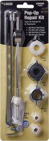 img 2 attached to 🚰 PF WaterWorks PF0907 Pop-Up Drain Repair Kit - Adjustable Threaded Center Pivot/Ball Rod with 3 Nuts, Gasket, 3 Ball Sizes, Pull Rod/Linkage, Chrome Finish