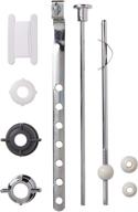 🚰 pf waterworks pf0907 pop-up drain repair kit - adjustable threaded center pivot/ball rod with 3 nuts, gasket, 3 ball sizes, pull rod/linkage, chrome finish logo