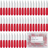 high-quality 50 pcs replacement cutting blades for cricut explore air/air 2 maker expression - vinyl and fabric crafting accessories (red - 45°) logo