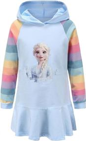 img 4 attached to Детская одежда с капюшоном Disney Frozen для девочек от 3 до 7 лет.