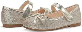 img 3 attached to DeerBunny Toddler Little Wedding 👧 Princess Girls' Flats: Elegant and Stylish Shoes