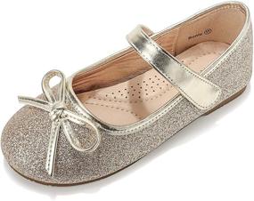 img 4 attached to DeerBunny Toddler Little Wedding 👧 Princess Girls' Flats: Elegant and Stylish Shoes