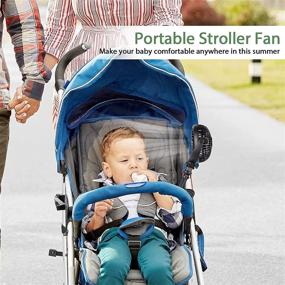 img 3 attached to AJOYEUX Battery Powered Clip-on Fan | Rechargeable, Flexible Tripod Fan for Baby Stroller, Car Seat, Personal Camping - Black