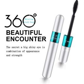 img 1 attached to 💕 NaSeny 4D Silk Fiber Lash Mascara - Waterproof Black Mascara for Natural Lengthening and Thickening Effect - 2 in 1 Thrive Liquid Lash Extension - Eye Makeup