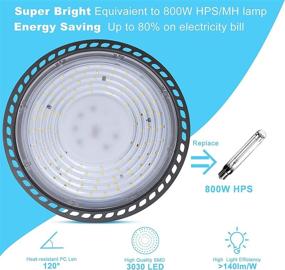 img 2 attached to 🔆 Lightdot 2Pack 200W LED High Bay Light: Powerful 28000lm for Commercial Bay Lighting in Warehouse/Workshop/Wet Areas - 5000K Daylight, 5‘ Cable with US Plug