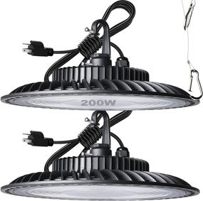 img 4 attached to 🔆 Lightdot 2Pack 200W LED High Bay Light: Powerful 28000lm for Commercial Bay Lighting in Warehouse/Workshop/Wet Areas - 5000K Daylight, 5‘ Cable with US Plug
