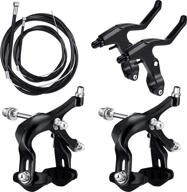 🚴 riakrum 6-piece bike brakes calipers set: aluminum c-shape brake lever and v-type replacement, ideal for road bikes logo