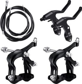 img 4 attached to 🚴 Riakrum 6-Piece Bike Brakes Calipers Set: Aluminum C-Shape Brake Lever and V-Type Replacement, Ideal for Road Bikes