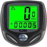 🚴 coolwheel 16 functions wireless bike computer - waterproof lcd display cyclocomputer with clock stopwatch and backlight logo