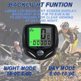 img 2 attached to 🚴 COOLWHEEL 16 Functions Wireless Bike Computer - Waterproof LCD Display Cyclocomputer with Clock Stopwatch and Backlight