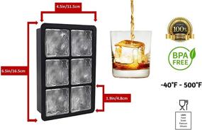 img 3 attached to Kitchen Planet Ice Cube Trays Silicone Variety Set - Large Ice Cube Mold for Whiskey or Drinks, Sphere Ice Ball Maker, Diamond Ice Cube Tray with Lid. Improved Design, Funnel & Syringe Included