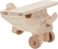 wooden airplane craft kit by darice 9163-46 logo