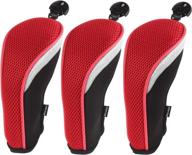 andux гольф гибридные чехлы для головок клюшек с заменяемыми номерными ярлыками - набор из 3 штук. логотип