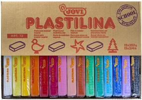 img 2 attached to Jovi Plastilina Reusable Non-Drying Modeling Clay: 350g Bars, Set of 15 - Perfect for Arts and Crafts Projects!