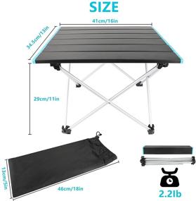 img 2 attached to CestMall Portable Aluminum Folding Table Folding Camp Table Bach Table