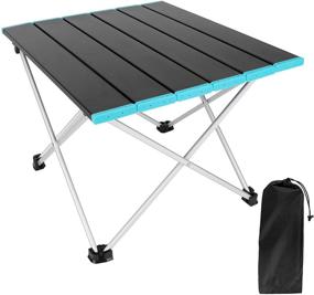 img 4 attached to CestMall Portable Aluminum Folding Table Folding Camp Table Bach Table