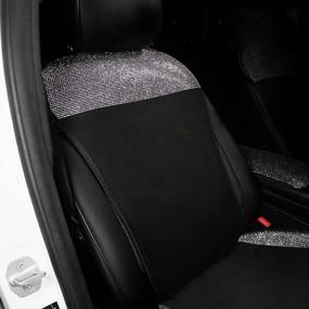 img 1 attached to Dayutech 1 Piece Universal Breathable Mesh Front Car Seat Cover Protector Pad Mat For Women Girls With Bling Bling Crystal Rhinestones Diamond Four Season (Front Seat 1 Piece-White)