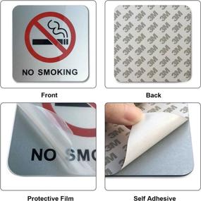 img 2 attached to 🚬 DealzEpic Adhesive Acrylic 3.95X3.95 Smoking Occupational Health & Safety Products