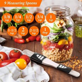 img 1 attached to 🥄 Adjustable Measuring Spoon Set - Double-Ended Scale with Nine Stalls for Measuring Dry and Semi-Liquid Ingredients - Ideal for Kitchen Baking, Coffee, Sugar, Salt, and Powder