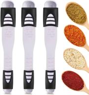 🥄 adjustable measuring spoon set - double-ended scale with nine stalls for measuring dry and semi-liquid ingredients - ideal for kitchen baking, coffee, sugar, salt, and powder logo