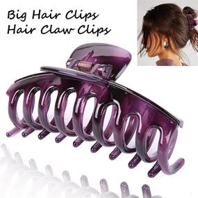 img 3 attached to 💇 TOBATOBA 6 Packs Big Claw Hair Clips: Strong Hold Hair Accessories for Women with Thick & Thin Hair