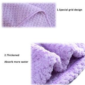 img 1 attached to 🧖 Microfiber Hair Towel Wrap for Thick Hair - Fast Drying, High Absorbency - Ideal for Curly Girls, Twist and Wet Long Hair - 2 Pack (Purple and Pink)