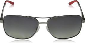 img 3 attached to Carrera Men's Polarized Rectangular Sunglasses - Model CA8014/S