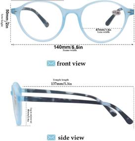 img 1 attached to 👓 Set of 4 Colorful Round Readers with Comfort Spring Hinge - Women's Reading Glasses in 2.5 Power