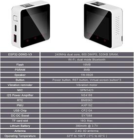 img 1 attached to Разработочный комплект M5Stack Core2 ESP32 второго поколения: микроконтроллер CP2104, инерциальный измеритель MPU 6886, двумоядерный процессор с тактовой частотой 240 МГц, два 32-битных ядра LX6, 16 МБ флеш-памяти и 8 МБ PSRAM, поддержка Bluetooth и Wi-Fi, compatible with UIFlow, MicroPython и Arduino.