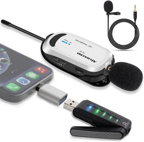 img 4 attached to 🎙️ Alvoxcon Wireless Lavalier Microphone with USB Connectivity for iPhone, Android, PC, Laptop, Speaker - Ideal for Podcasting, Vlogging, YouTube, Conferences, Vocal Recording, Gaming (Includes Monitor Jack)