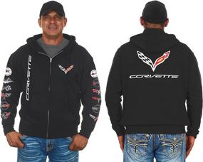 img 4 attached to 🏎️ JH DESIGN GROUP Men’s Chevy Corvette Sweatshirts: Pullovers & Zip Ups Available in 6 Styles