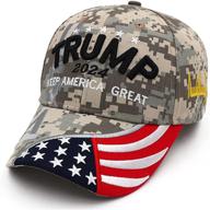 2024 trump hat – donald trump maga keep america great cap, camo usa embroidered adjustable baseball hat logo