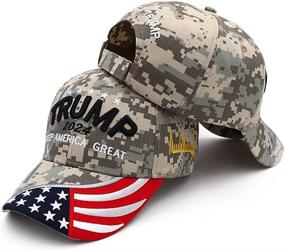 img 3 attached to 2024 Trump Hat – Donald Trump MAGA Keep America Great Cap, Camo USA Embroidered Adjustable Baseball Hat