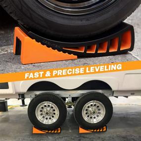 img 1 attached to Продуктовое название на русском: "Набор CARMTEK Camper Leveler Premium: Изогнутые уровнители RV 🚐 с штемпелями, ковриками и сумкой - быстрее, чем уровнитель для RV