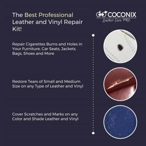 img 3 attached to 🪑 Coconix Upholstery, Vinyl and Leather Repair Kit: Restore & Match Any Color for Furniture, Couch, Sofa, Boat, Car Seat, Jacket - Easy Instructions