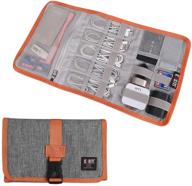 📱 grey electronic organizer by bubm - travel cable bag/usb drive case/home office electronics accessory organizer logo