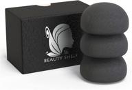 🧽 activated bamboo charcoal konjac sponge trio: facial cleansing & exfoliating beauty sponges (3 pack) logo