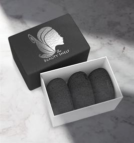 img 1 attached to 🧽 Activated Bamboo Charcoal Konjac Sponge Trio: Facial Cleansing & Exfoliating Beauty Sponges (3 Pack)