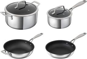 img 4 attached to Откройте для себя блеск набора посуды Kuhn Rikon Peak Non-Stick 7-Piece Cookware Set 🔥