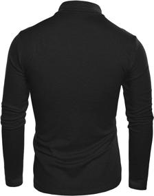 img 2 attached to 👕 JINIDU Men's Slim-Fit Turtleneck T-Shirts: Casual Cotton Thermal Pullover Sweaters for Stylish Comfort