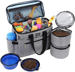 img 4 attached to 🐾 Multi-Use Pet Travel Bag - Airplane Approved Dog Outdoor Bag with Safety Zippers, Perfect Travel Set for Dogs or Cats