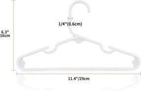 img 3 attached to Binswloo Children's Clothes Hangers: Heavy Duty Kids Hangers for Baby Nursery, Pack of 30, White