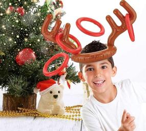 img 2 attached to Inflatable Reindeer Antler Ring Toss Game Set (2-Pack) for Christmas Xmas Party