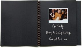 img 3 attached to 🌹 Rose Gold Birthday Party Guest Book with Polaroid Feature - 90 Black Pages - 8.5"x8.5" - Ideal for Sweet 16, Quincenera, 50th & 1st Birthdays!
