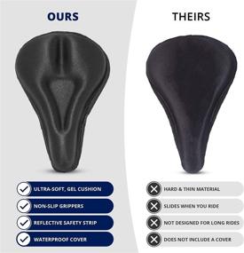 img 1 attached to 🚴 Actinium Gel Bike Seat Cover - Comfortable Padded Bicycle Seat Cushion for Men and Women, for Enhanced Biking Comfort and Protection