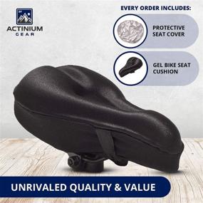 img 3 attached to 🚴 Actinium Gel Bike Seat Cover - Comfortable Padded Bicycle Seat Cushion for Men and Women, for Enhanced Biking Comfort and Protection